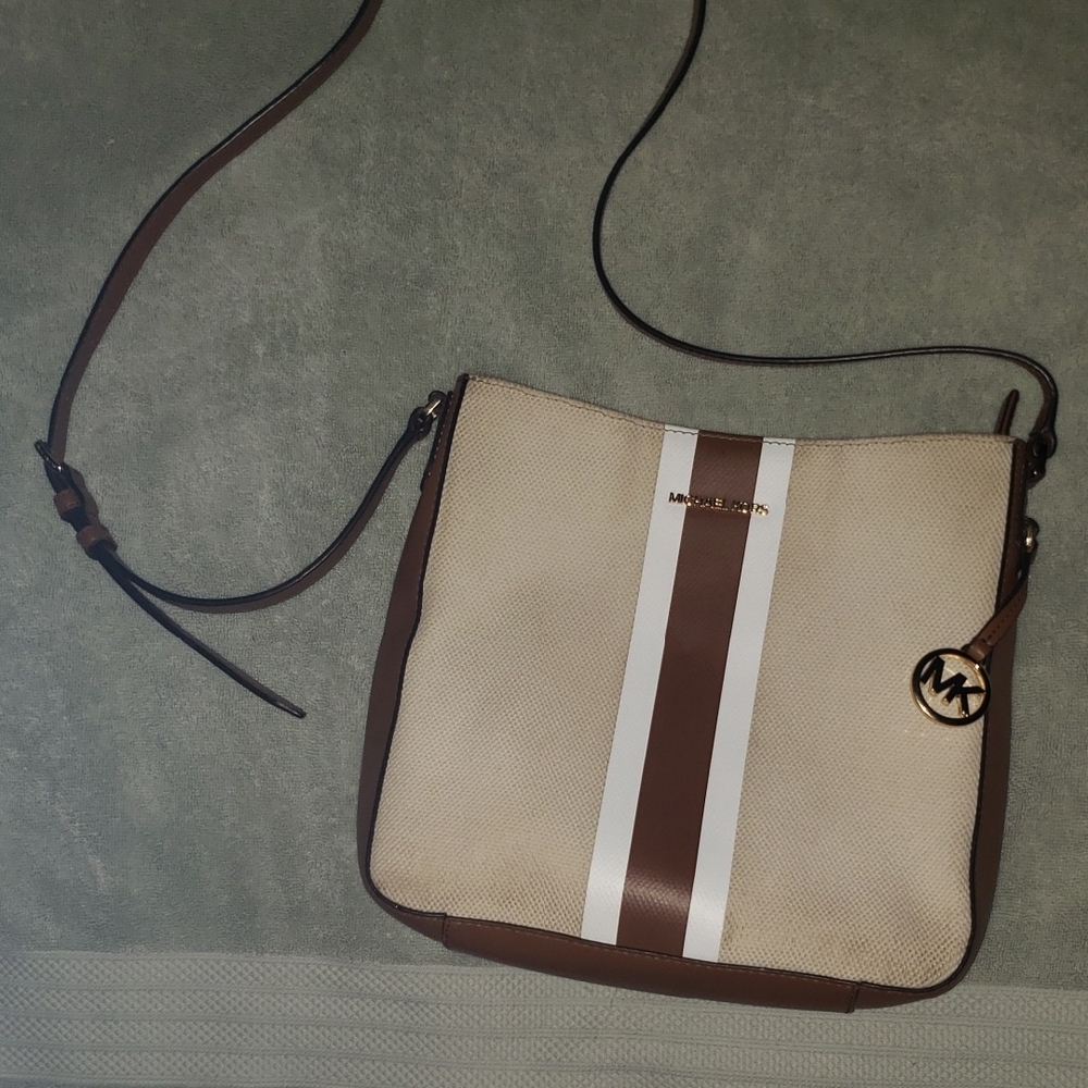 Michael Kors Tan and Brown  Messenger Bag